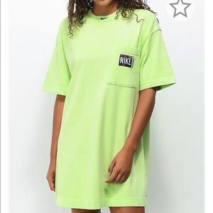 Lime Nike Womens Oversized Dress Size Medium NWT